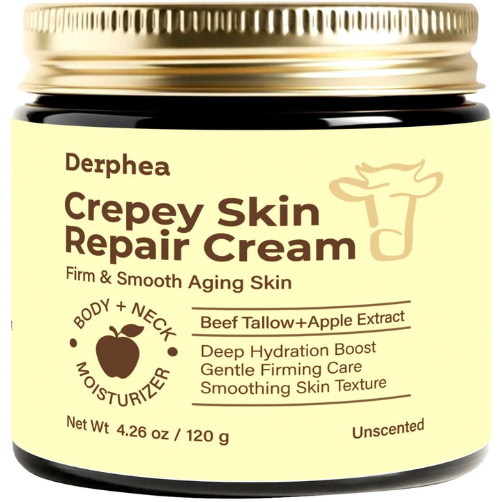 DERPHEA jar front packaging showing clean unscented cream benefit