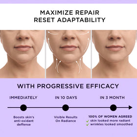 DERPHEA before and after scale comparison highlighting firmer-looking skin benefit