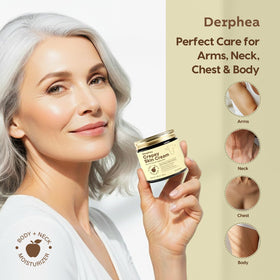 DERPHEA tube held in hand to show size and travel-friendly pack convenience