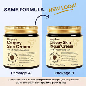 DERPHEA cream texture close-up highlighting rich hydration benefit