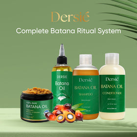 Dersie dropper applying batana oil to hair ends for precise use and controlled shine