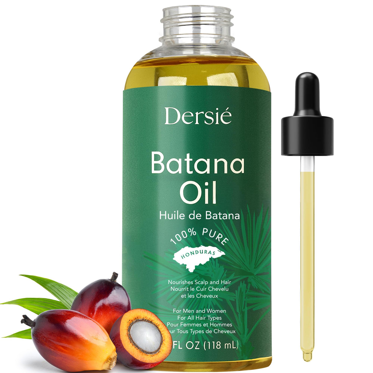 Dersie bottle front packaging showing label and 4 fl oz size for clear identification and trust