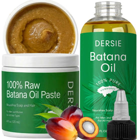 Dersie front packaging showing the raw paste and liquid oil duo benefit of ritual convenience