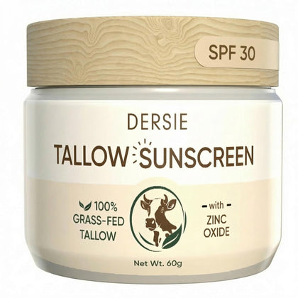 Dersie front packaging tube showing SPF 30 and compact travel benefit