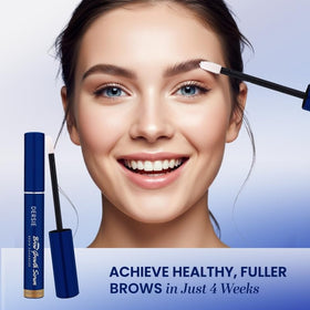 Dersie applicator detail exhibiting precise brush tip for targeted brow application