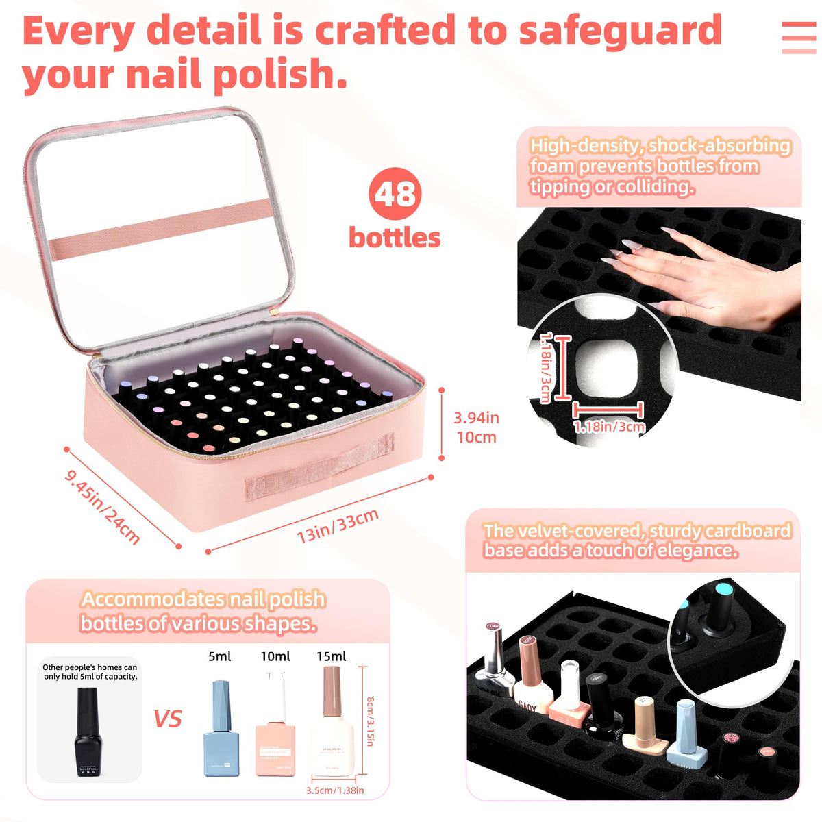 DERSTUEWE open double-layer interior with bottles and pockets, organized storage and easy access