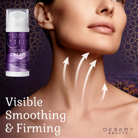 Desert Beauty airless pump close-up highlighting precise fresh dosing
