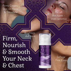 Desert Beauty ingredients displayed, emphasizes peptide and collagen focus