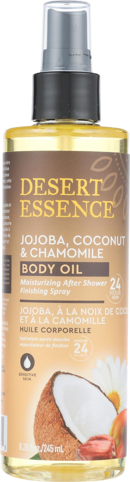 Desert Essence front packaging showing clean ingredients and hydration benefit