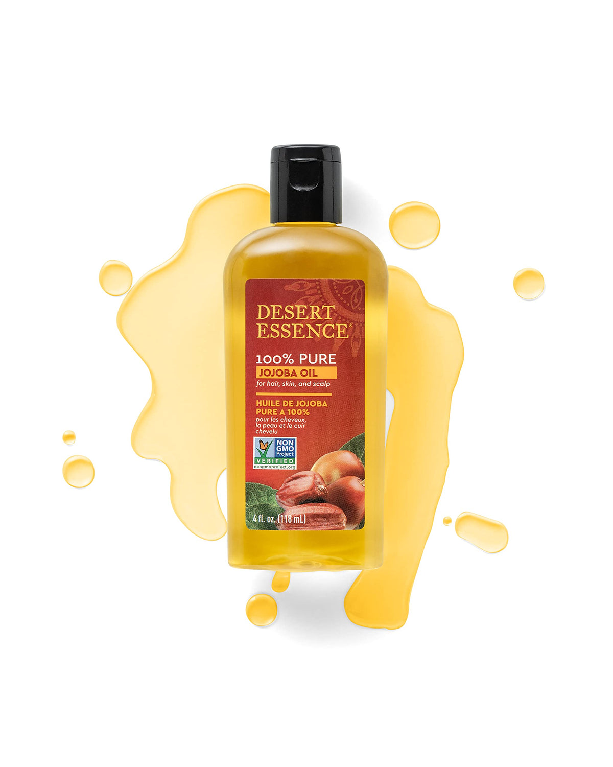 Bathroom scene with Desert Essence jojoba oil as part of routine