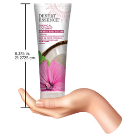Desert Essence lotion on bathroom shelf conveying everyday spa-like hydration