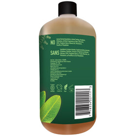 Desert Essence being poured into palm showing controlled application