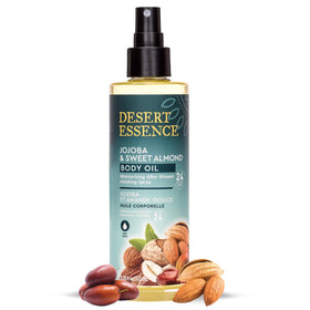 Desert Essence spray nozzle dispensing fine mist for quick application