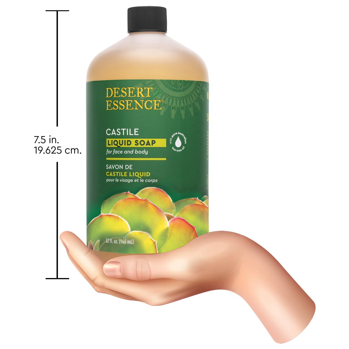 Desert Essence texture on hand detail showing moisturizing feel