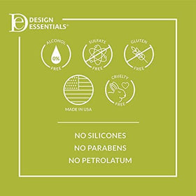 Design Essentials product applied to damp hair in hand improving detangling efficiency