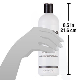 Design Essentials bottle beside common objects showing 16 oz scale and convenience