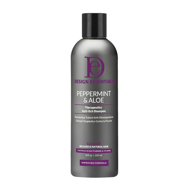 Design Essentials front label of 8 oz bottle showing product name and benefits