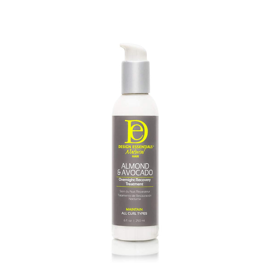 Design Essentials front packaging showing almond and avocado benefits