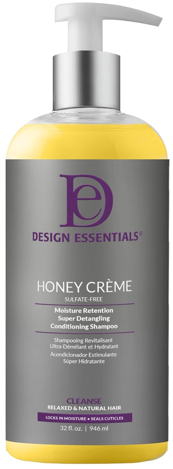 Design Essentials bottle front view showing label and 32 fl oz size, highlights hydration