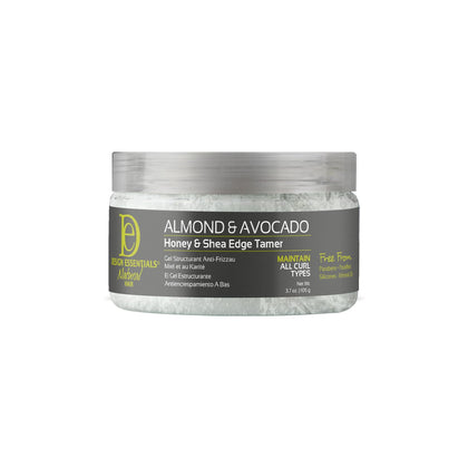 Design Essentials jar front packaging showing clear gel and label for firm hold