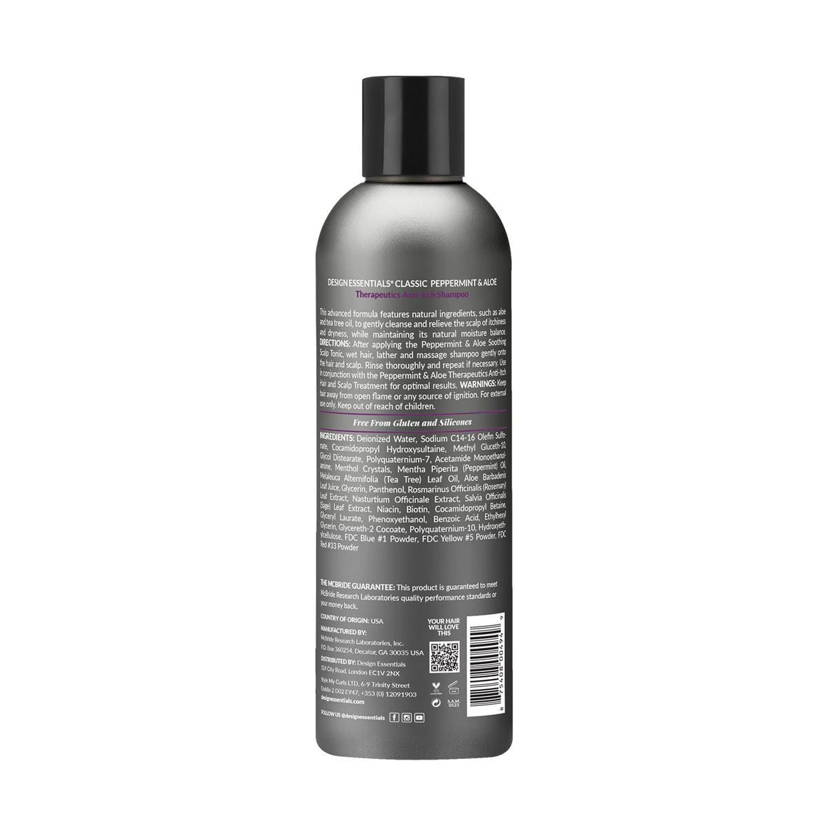 Design Essentials shampoo texture close-up showing creamy consistency and smooth lather