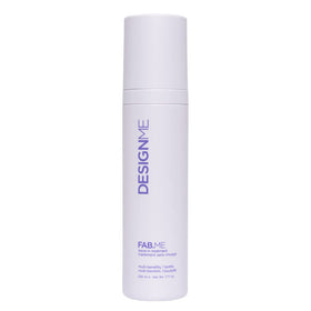 Design.Me FAB.ME front packaging showing bottle and clear label benefit
