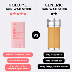 Design.Me in hand applying to hair for quick touch-up benefit
