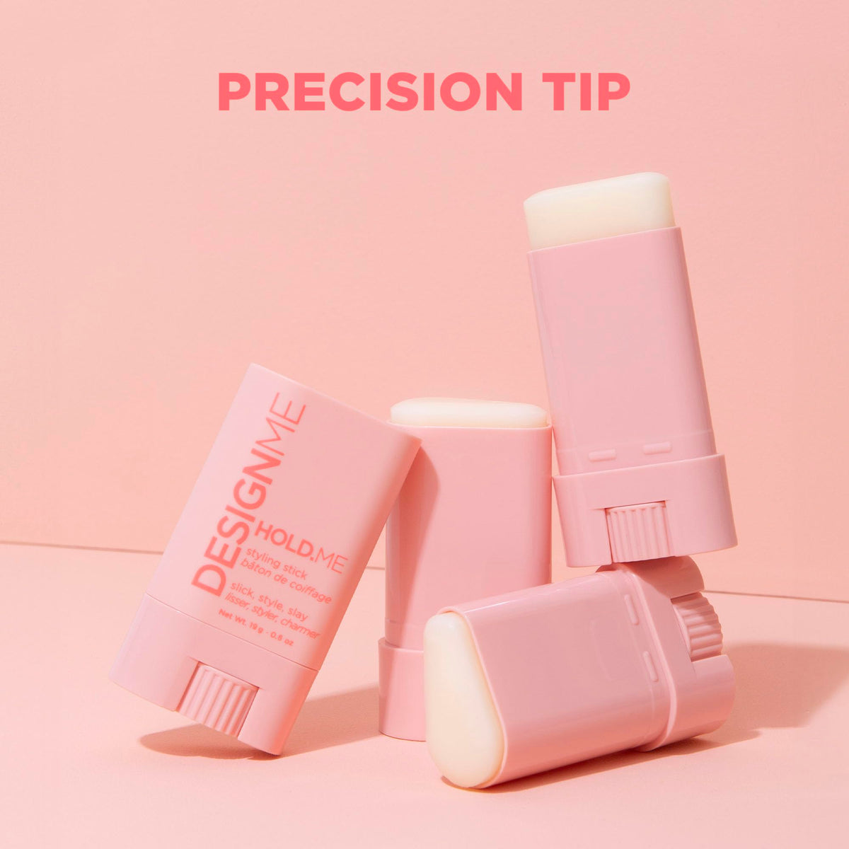 Design.Me on a woman styling edges for a sleek, salon-polished look