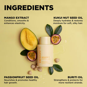 Design.Me kukui and buriti oils pictured to highlight nourishing natural ingredients