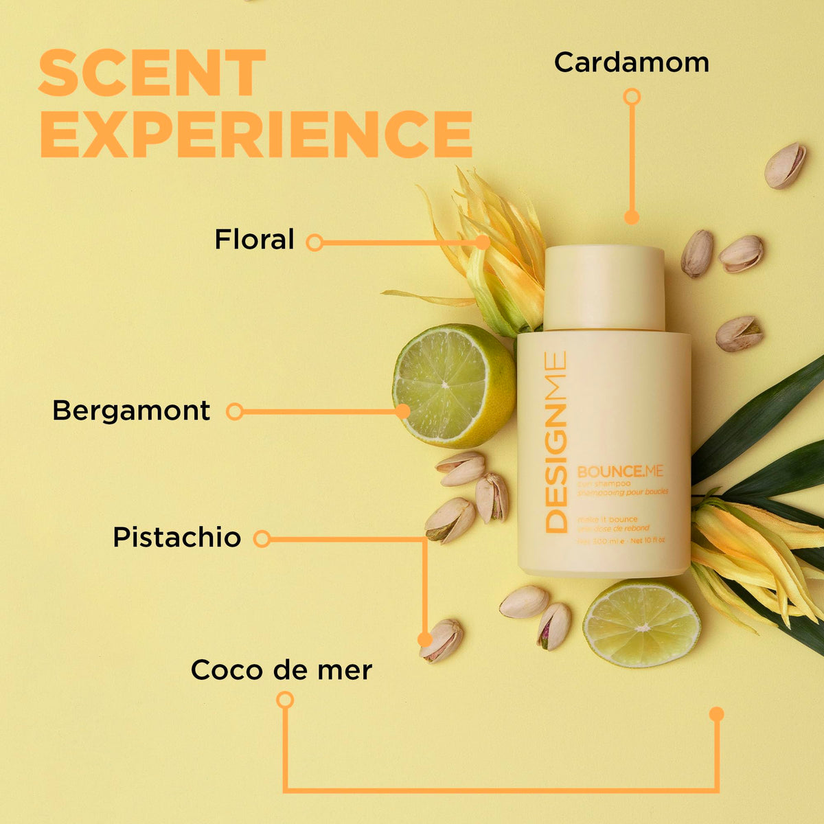 Design.Me close-up of shampoo lather showing lightweight texture and spreadability