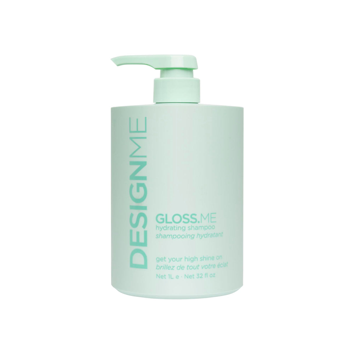 Design.Me front bottle view showing large 32 fl oz size and branding benefit