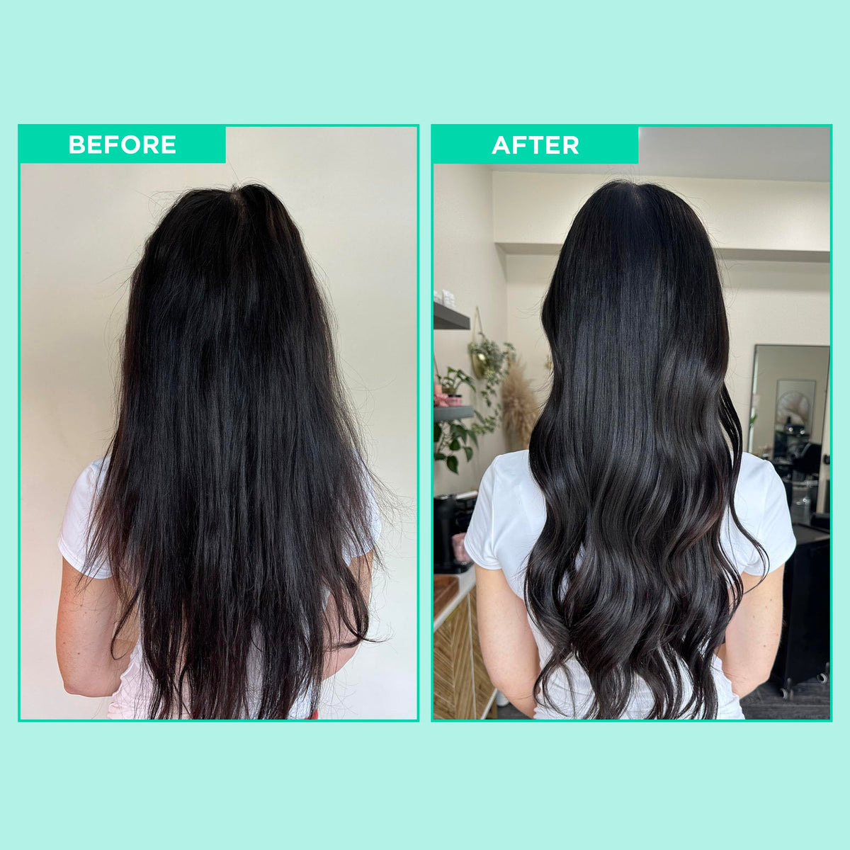 Design.Me being applied to damp hair illustrating hydration and easier styling