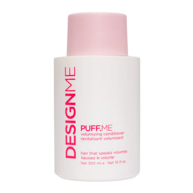 Design.Me PUFF.ME front packaging showing product benefits and color-safe claim