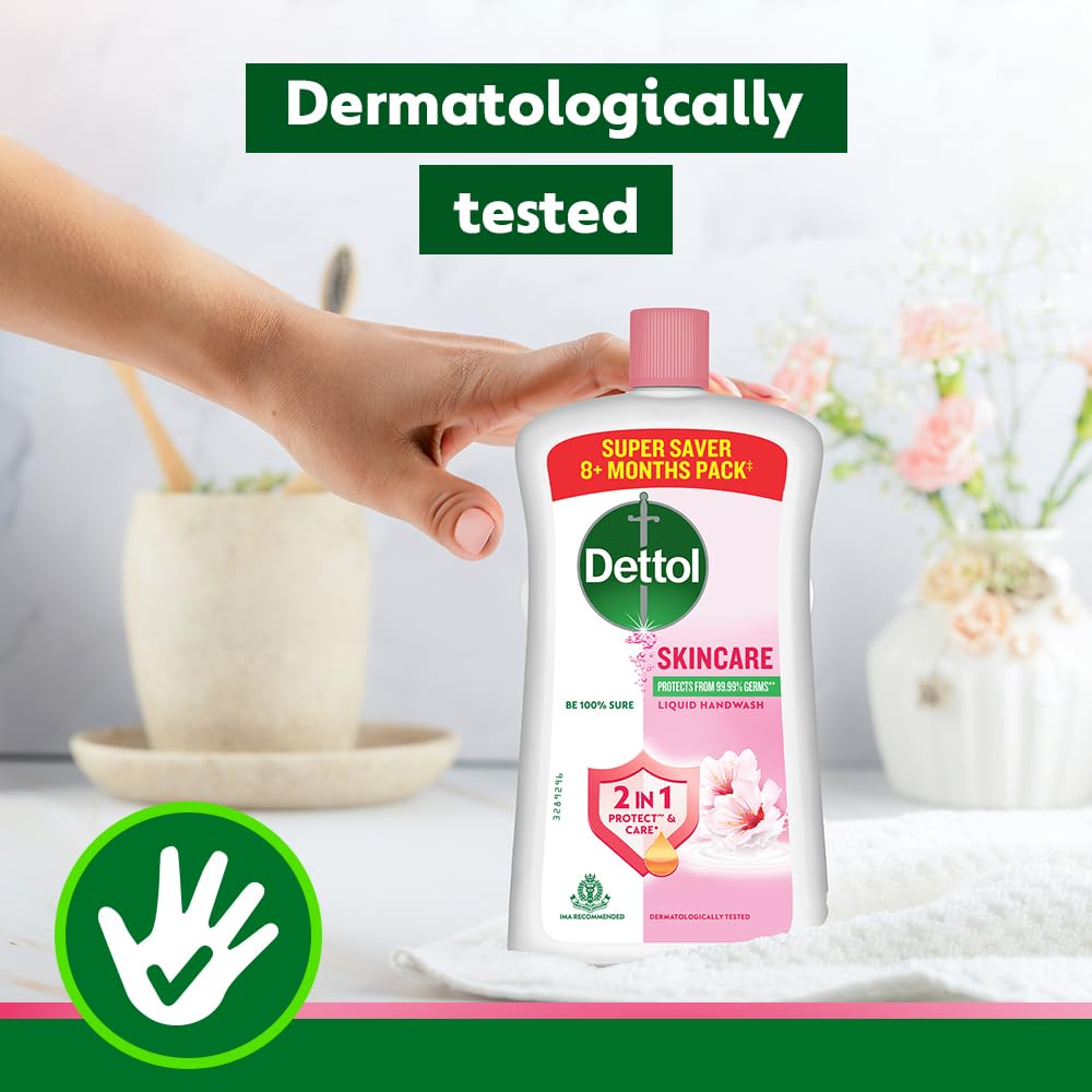Dettol being refilled into a pump dispenser for neat, controlled use
