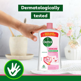 Dettol being refilled into a pump dispenser for neat, controlled use