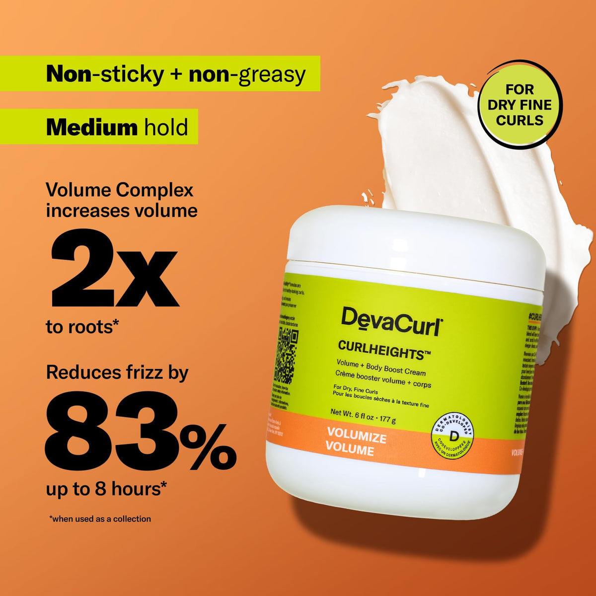DevaCurl cream texture close-up highlighting lightweight, non-greasy feel