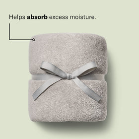 DevaCurl microfiber close-up texture highlighting gentle absorbency