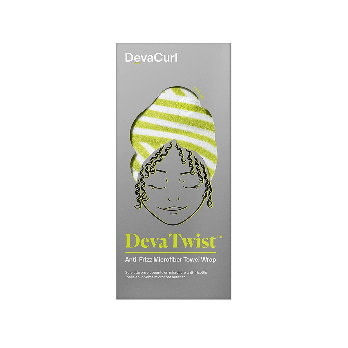 DevaCurl DevaTwist front view showing crescent shape and secure fit for frizz control