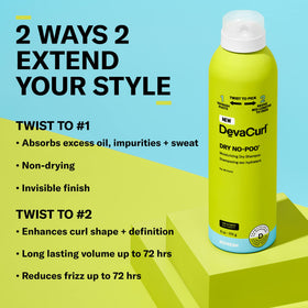 DevaCurl fine mist spray close-up, highlights invisible finish and even coverage