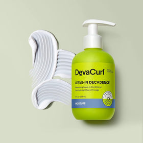DevaCurl pump and label detail highlighting ingredients and scent