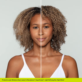 DevaCurl texture close-up showing gel cream consistency for lightweight hold