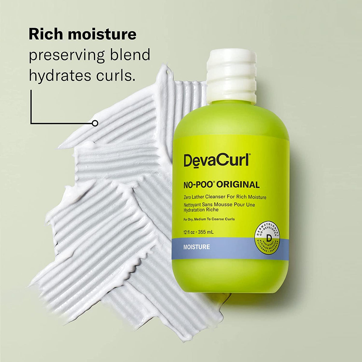 DevaCurl pump close-up highlighting dispensing control and no-waste use