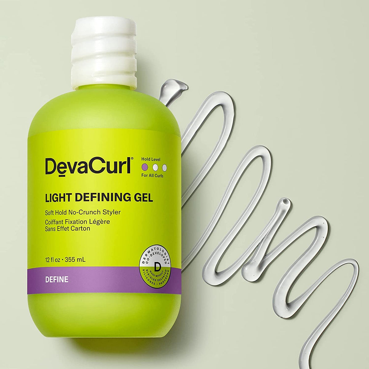 DevaCurl gel being dispensed from pump for easy portioning and control