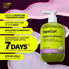 DevaCurl gel texture closeup highlighting smooth nonsticky consistency and shine