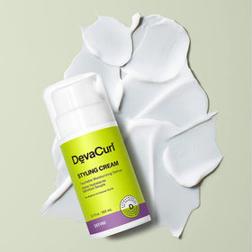 DevaCurl creamy texture close-up highlighting hydrating, non-crunch finish