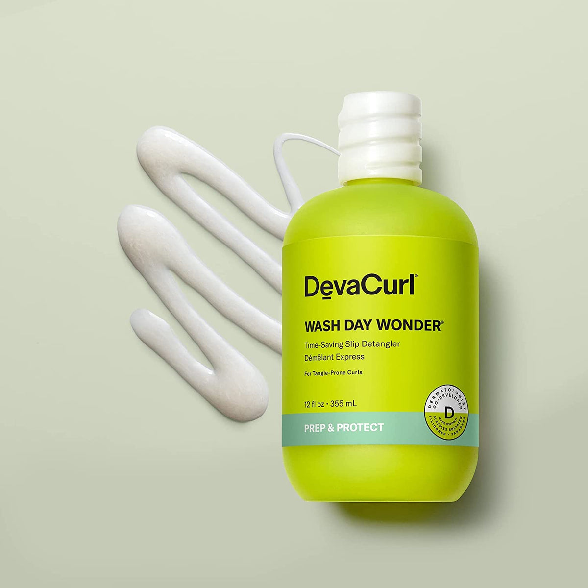 DevaCurl creamy gel texture close-up demonstrating smooth slip