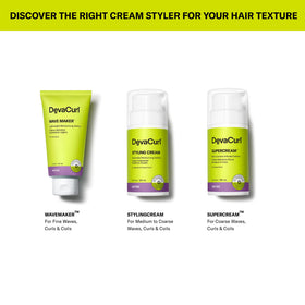 DevaCurl styled waves in lifestyle setting showing natural shine and shape