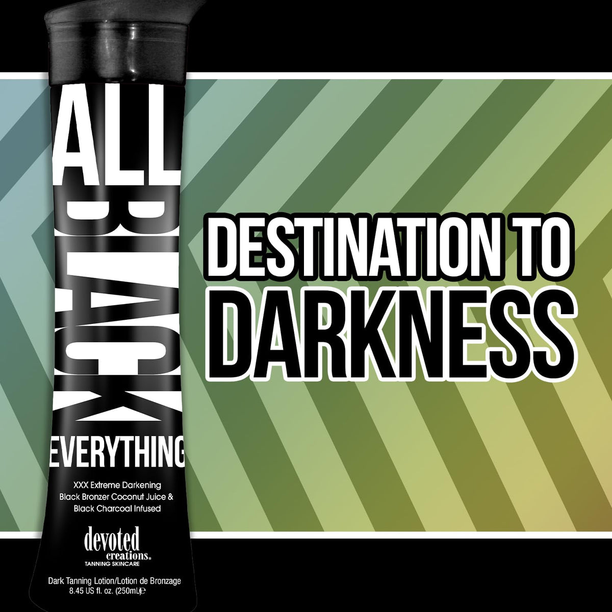 Devoted Creations lifestyle beach use showing deep tan results and moisturized skin