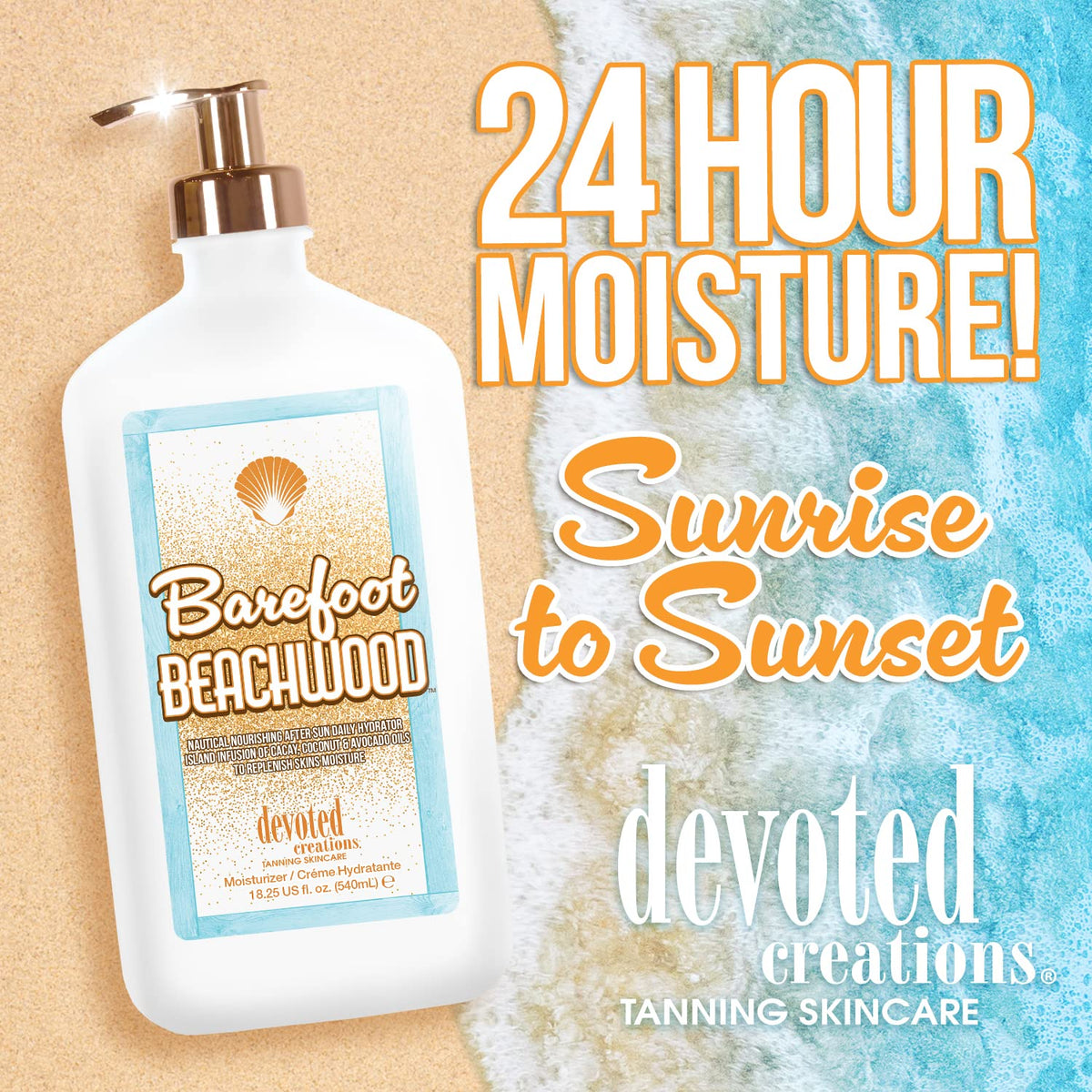 Devoted Creations product in use on arm illustrating moisturizing effect