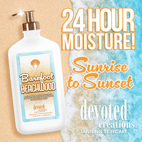 Devoted Creations product in use on arm illustrating moisturizing effect